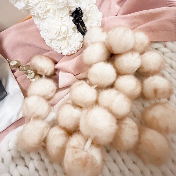 Vintage Accessories - Vintage Fur Style Bauble Scarf